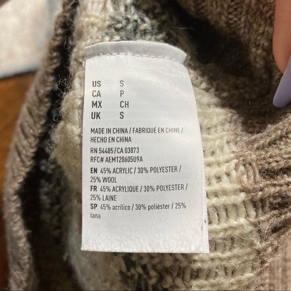 American eagle wool blend Aztec sweater - Picture 7 of 9